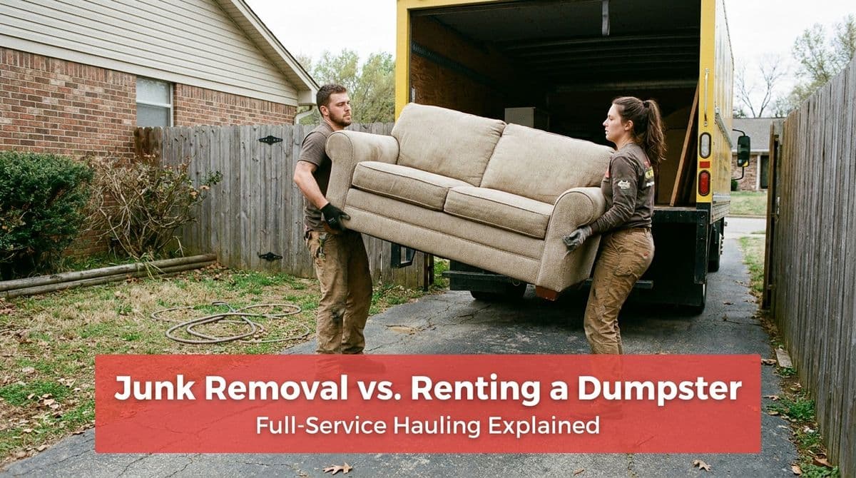 Featured post - Junk Removal vs. Renting a Dumpster: Full-Service Hauling